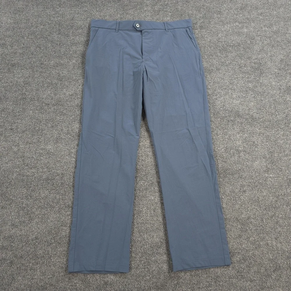 Greyson Pants Mens 34x32 Blue Montauk Trouser Chino Stretch Golf Performance